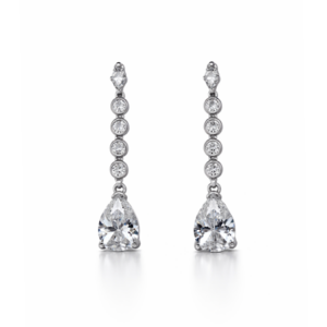 Elysian Pear Drop Wedding Earrings